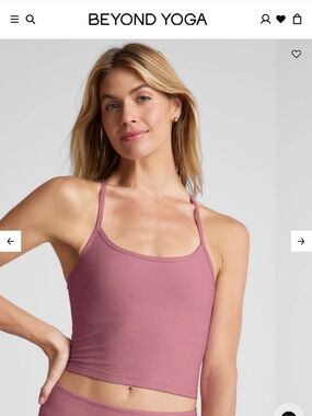 Beyond Yoga Dusty Mauve Cropped Tank Cami